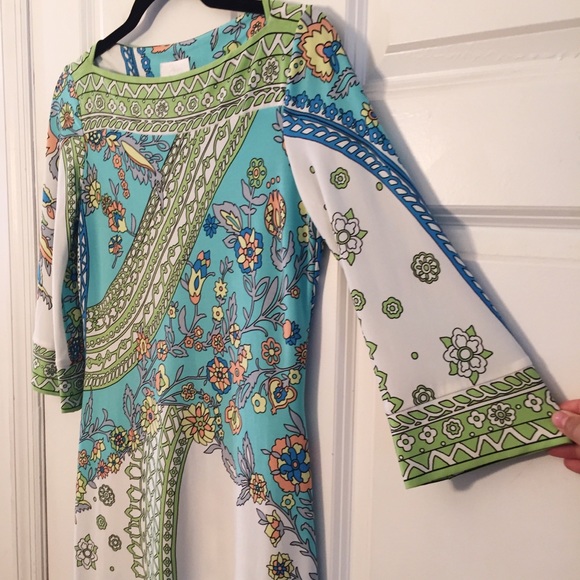 Donna Morgan 3/4 Sleeve Print Dress - Picture 2 of 6